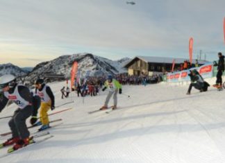 Längstes Skirennen der Welt am Kärntner Nassfeld