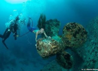 Unterwasser-Modelwettbewerb wird zum harten Contest für die Wassernixen in Soma Bay