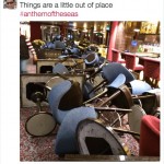 Twitter Kommentare zu dem aktuellen Sturmschaden auf der Anthem of the Seas – Foto/Quelle: Twitter/Greg