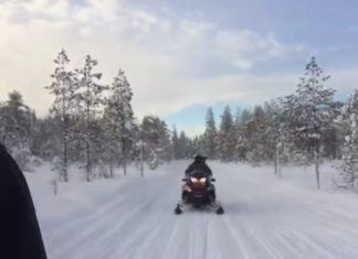 Videotagebuch aus Lappland: Unterwegs mit Schneemobilen