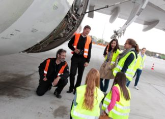 Heute beim Girls´Day am Frankfurter Flughafen