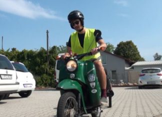 Cool! Mit dem Moped von Chemnitz nach Budapest!
