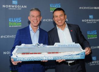 Norwegian Cruise Line präsentiert den bekannten US-Radiomoderator Elvis Duran als Taufpate für die Norwegian Bliss