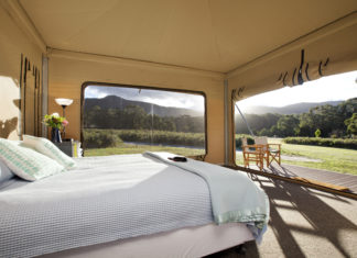 Glamping auf dem Weingut und bei Ureinwohnern, Aborigines feiern