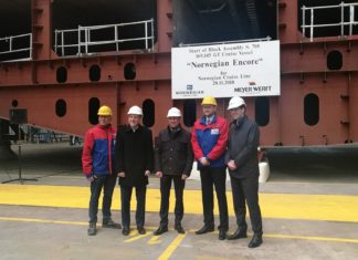 Norwegian Encore Kiellegung in Papenburg vollzogen