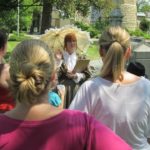 Kathi Kresol leads tour at Greenwood Cemetery Rockford Illinois – Credit Haunted Rockford
