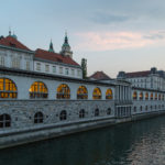 Der vom Architekten Jože Plečnik entworfene Hauptmarkt in Ljubljana