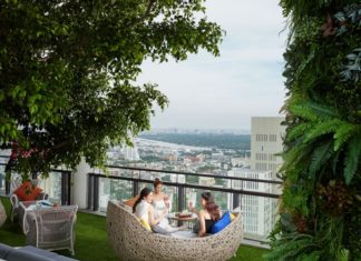 Grüne Oase im Großstadtdschungel: Saffron Sky Garden im Banyan Tree Bangkok