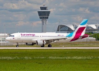 Flüge der Eurowings werden im Terminal 1 am Münchner Airport abgefertigt