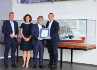 AIDAnova erhält als erstes Kreuzfahrtschiff den Blauen Engel für umweltfreundliches Schiffsdesign