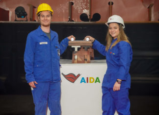 Kiellegung für AIDAcosma auf der Neptun Werft in Rostock