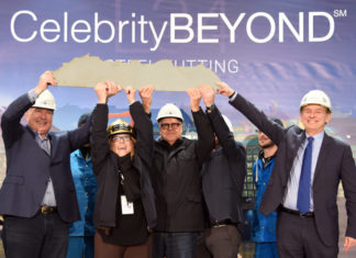 Celebrity Cruises feiert Stahlschnitt von Beyond the Edge