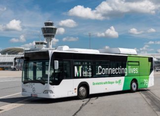 Flughafen München erhält Innovationspreis für einen mit Biogas betriebenen Passagierbus