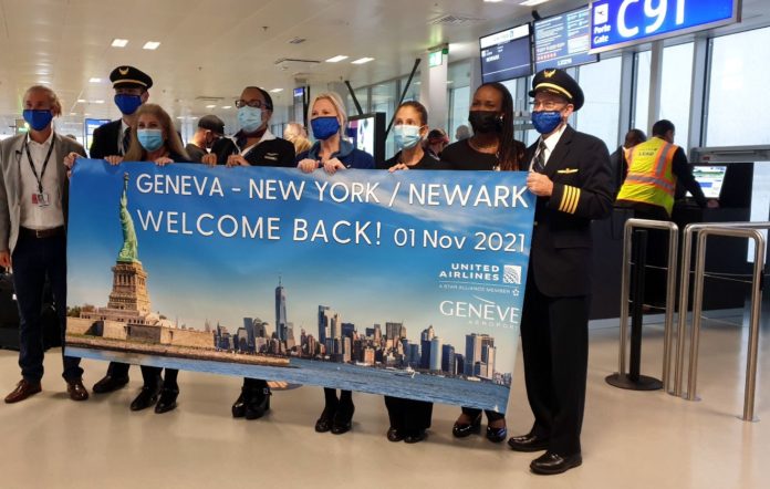 United Airlines fliegt seit heute wieder Genf-New York Newark