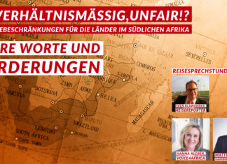 Spezial: Reisebeschränkungen für das Südliche Afrika sind nicht verhältnismäßig!
