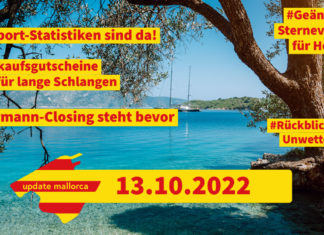 Update Mallorca am 13.10.2022 – Airportstatistiken, Sternevergabe, Wetterkapriolen