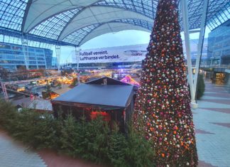 Weihnachtlich am Münchener Flughafen