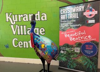 Weltweit erster Cassowary Art Trail eröffnet