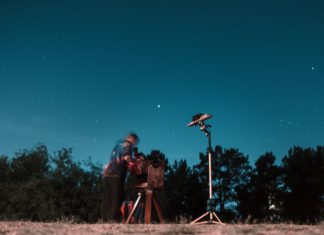 Glitzernder Nachthimmel über der Sonora-Wüste