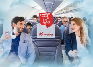 Mit extra viel Platz in den Urlaub jetten:Bei Corendon Airlines lassen sich freie Nachbarsitze dazubuchen