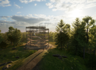 Aussichtsturm mit längster Edelstahlrutsche in den USA: Neuer Erlebnispark Owl Creek Landing eröffnet in Virginia Beach