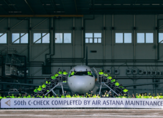 Air Astana führt 50. C-Check im eigenen Technikzentrum durch