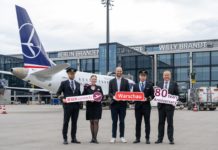 LOT Polish Airlines feiert 80 Jahre Flüge Berlin-Warschau